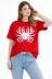 Örümcek Baskılı Tişört Kısa Kollu Bisiklet Yaka T-Shirt - Kırmızı - L - Kırmızı 1