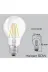 Osaka Light Fled 021 6W = 50W Eşdeğer 6500 Kelvin Beyaz Işık E27 Duylu Flamanlı Şeffaf Led Ampul 760 Lümen A+ Enerji 2
