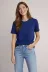Osy Modal Yumuşak Dokulu Kumaş Bisiklet Yaka T-shirt - Lacivert - M - Lacivert 3