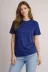 Osy Modal Yumuşak Dokulu Kumaş Bisiklet Yaka T-shirt - Lacivert - M - Lacivert 4