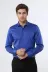 Pamuk Saten Slim Fit Desensiz Mavi Erkek Gömlek - Wessi - L / Lacivert 1