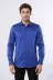 Pamuk Saten Slim Fit Desensiz Mavi Erkek Gömlek - Wessi - S / Lacivert 3