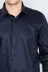 Pamuk Saten Slim Fit Uzun Kollu Düz Lacivert Erkek Gömlek - Wessi - L / Lacivert 2