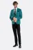 Pamuk Slim Fit Desensiz Yeşil Erkek Ceket - Wessi 3