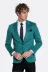 Pamuk Slim Fit Desensiz Yeşil Erkek Ceket - Wessi 4