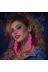 Pazarcan MEMEYSMRSMR-G139-PMB İthalat® 80’Ler 90'lar Neon Pembe Şimşek Küpe 10 Cm 2
