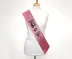 Pembe Üzeri Siyah İtalik Alyanslı Bride To Be Yazılı Simli Işıltılı Kuşak Kemer 10 cm Genişlik (4745) 2