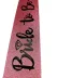 Pembe Üzeri Siyah İtalik Alyanslı Bride To Be Yazılı Simli Işıltılı Kuşak Kemer 10 cm Genişlik (4745) 3