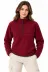 Polar Dik Yaka Yarım Fermuarlı Fermuarlı Göğüs Cepli Regular Fit Kışlık Sweatshirt - Bordo - S - Bordo 1