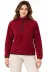 Polar Dik Yaka Yarım Fermuarlı Fermuarlı Göğüs Cepli Regular Fit Kışlık Sweatshirt - Bordo - S - Bordo 2