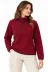 Polar Dik Yaka Yarım Fermuarlı Fermuarlı Göğüs Cepli Regular Fit Kışlık Sweatshirt - Bordo - S - Bordo 3