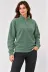 Polar Dik Yaka Yarım Fermuarlı Uzun Kollu Regular Fit Kışlık Sweatshirt - Mint Yeşili - S - Mint Yeşili 1