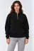 Polar Dik Yaka Yarım Fermuarlı Uzun Kollu Regular Fit Kışlık Sweatshirt - Siyah - S - Siyah 3