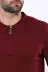 Polo Yaka Düz Bordo Örme T-shirt - Wessi 2