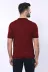 Polo Yaka Düz Bordo Örme T-shirt - Wessi 4