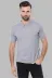 Polo Yaka Düz Gri Örme T-shirt | Wessi 1