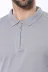 Polo Yaka Düz Gri Örme T-shirt | Wessi 2