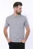 Polo Yaka Düz Gri Örme T-shirt | Wessi 3