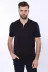 Polo Yaka Koyu Lacivert Desenli Fermuarlı Örme T-shirt - Wessi 2