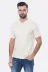 Polo Yaka Krem Düz Örme T-shirt | Wessi 1