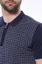 Polo Yaka Lacivert Desenli Fermuarlı Örme T-shirt | Wessi 3
