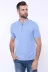 Polo Yaka Mavi Düz Örme T-shirt | Wessi 1