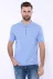 Polo Yaka Mavi Düz Örme T-shirt | Wessi 4