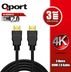 Qport Q-HDMI32 HDMI 2.0 Altın Uçlu Kablo 3 m 2