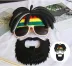 Rasta Peruklu Rasta Sakallı Bob Marley Bıyıklı Parti Gözlüğü 27x18 Cm 4