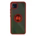 Realme C11 2021 Kılıf Montreal Yüzüklü Silikon Kapak - Kırmızı 1