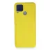 Realme C15 Kılıf Nano İçi Kadife Silikon - Sarı 1
