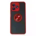 Realme C53 Kılıf Montreal Yüzüklü Silikon Kapak - Kırmızı 1