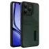 Realme Note 50 4g Kılıf Sara Kartvizitli Deri Kılıf - Koyu Yeşil 1