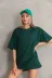 Regular Fit Tişört Bisiklet Yaka Yazlık Kısa Kol Basıc T-Shirt - Yeşil - L - Yeşil 1