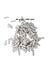 RT-RYL-B-0019-40 Mat Beyaz 15 X 5 Mm Dantel Oya Yazma Halhal Abiye Lazer Kesim Pul 1000 Adet / 40 Gram 1