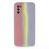 Samsung Galaxy A03s Kılıf Ebruli Lansman Silikon - Pembe-lila 1