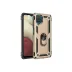 Samsung Galaxy A22 Kılıf Sofya Yüzüklü Silikon Kapak - Gold 1