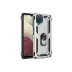 Samsung Galaxy A22 Kılıf Sofya Yüzüklü Silikon Kapak - Gümüş 1