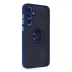Samsung Galaxy A25 5g Kılıf Montreal Yüzüklü Silikon Kapak - Lacivert 2