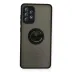 Samsung Galaxy A72 Kılıf Montreal Yüzüklü Silikon Kapak - Siyah 1