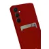 Samsung Galaxy S24 Fe Kılıf Kelvin Kartvizitli Silikon - Kırmızı 2