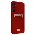 Samsung Galaxy S24 Fe Kılıf Kelvin Kartvizitli Silikon - Kırmızı 4
