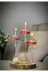 Shabbo Glass 200102 Elips Ayaklı Cam Kandil 3Lü Set Pembe 1