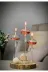 Shabbo Glass 200102 Elips Ayaklı Cam Kandil 3Lü Set Pembe 3