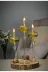 Shabbo Glass SHABBO18000 Elips Şamdan Cam Kandil 3Lü Set Sarı 1