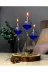 Shabbo Glass SHB0020220010 Drops Ayaklı Cam Kandil 3'lü Set Kandil Yağı 3