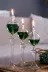 Shabbo Glass SHB0020220010 Drops Ayaklı Cam Kandil 3'lü Set Kandil Yağı Zümrüt Yeşili 1