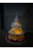 SİRİUS3D yıl696635 Noel Ağaç Köyü Dekoratif Tealight Mumluk Yılbaşı Süsleri Cam Ağaç Şeklinde Kış Evi Yeni Yıl Hediyesi 3