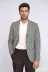 Siyah & Krem Kazayağı Desenli Gold Renk Metal  Düğmeli Slim Fit Erkek Blazer Ceket - Wessi 1