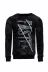 Siyah Taşlı Desenli Sweatshirt - Wessi 1